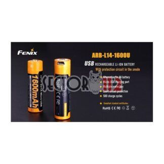 Bateria 14500 FENIX USB 1600mAh