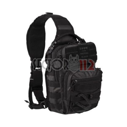 Mochila bandolera táctical black MILTEC Molle