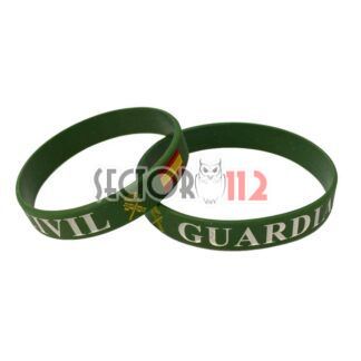 Pulsera silicona GUARDIA CIVIL verde