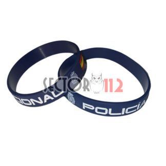 Pulsera silicona POLICÍA NACIONAL azul