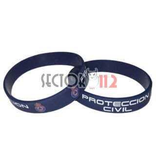 Pulsera silicona PROTECCION CIVIL azul