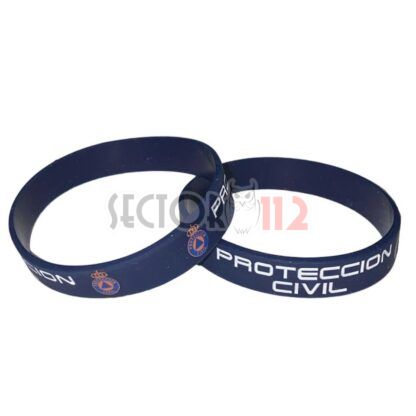 Pulsera silicona PROTECCION CIVIL azul