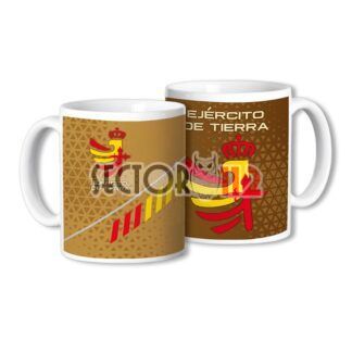 Taza cerámica EJERCITO TIERRA marrón