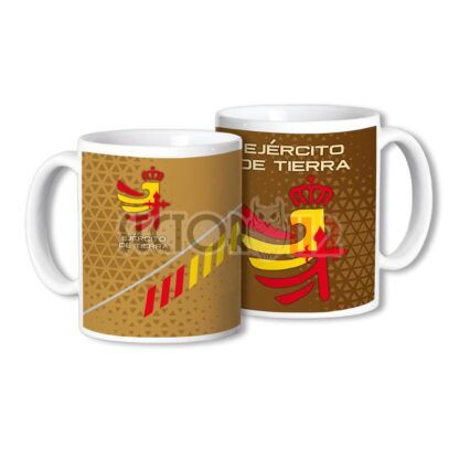 Taza cerámica EJERCITO TIERRA marrón