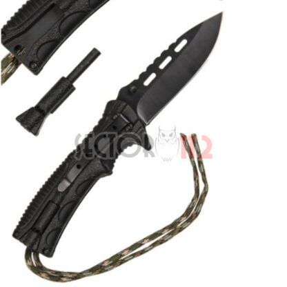 Navaja Paracord MILTEC con Pedernal en Camo