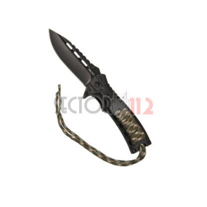 Navaja Paracord MILTEC con Pedernal en Camo