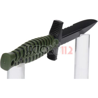Cuchillo K25 Verde con funda Hoja  12 5 cm